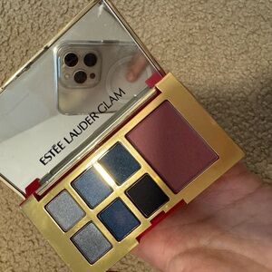 Estee Lauder Eyeshadow & Blush Palette — Plum, Navy & Silver Shades